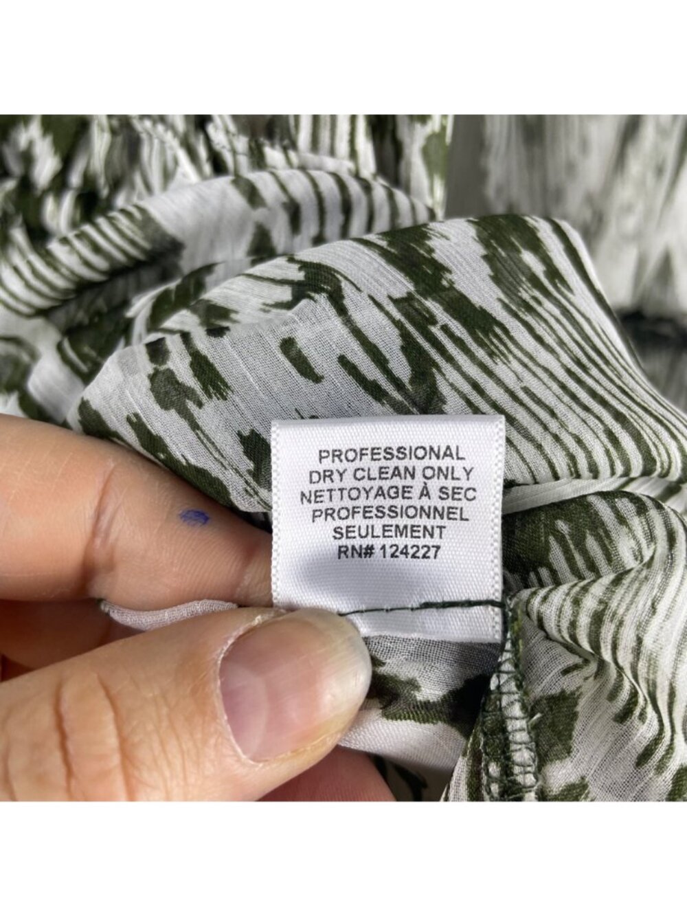 MISA Los Angeles Hadeya Green White Ikat Print Tiered Midi Dress Ruffles Small - Picture 8 of 13